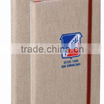 2011 New style woven cover notebook with elastic closure
