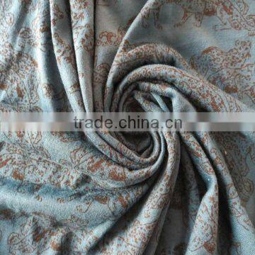 Single jersey poly spun printed knitted fabric