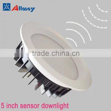 5 Inch 7w Micorwave motion sensor dimming led downlight AC220V dimmable sensor led lights