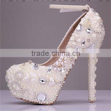 OW11 2015 women exquisite platforem thin high heel wedding shoes