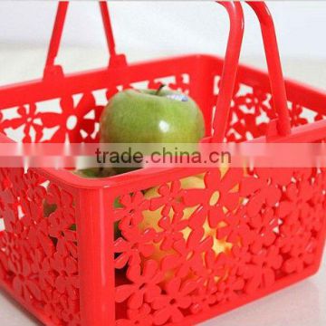 Hot sale plastic storage basket for fruits and vegetables