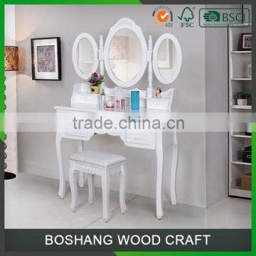 Cusrom White Wooden Simple Dressing Table