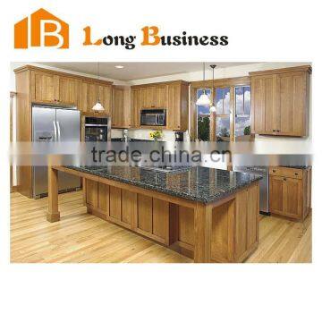 LB-JX1231 new modern matt solid wood kitchen with island with latest free design