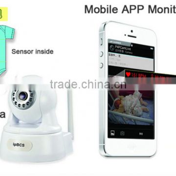 Baby watching camera Heart Rate Temperature Web Camera Baby Monitor 3 in 1 Wifi Baby Clothes