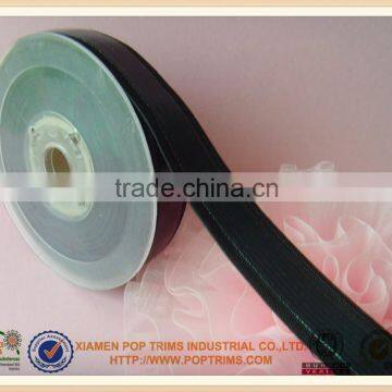 Wide black silicone gripper elastic