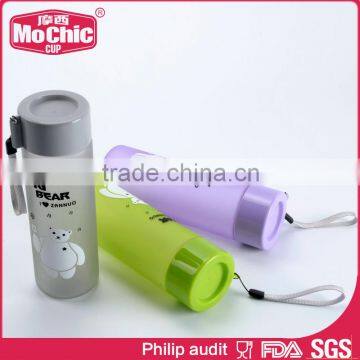 Mochic 500ml BPA Free Water Bottle for Travel / Lovely Cartoon Plastic Water Bottle, Frosted Water Bottle With Sling for Gift photo-6