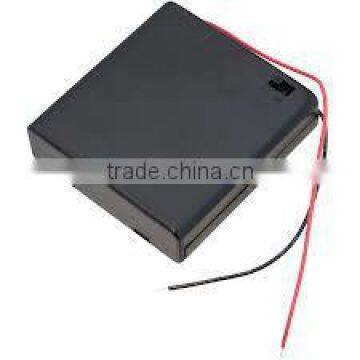 4 * AA battery holder with cover and switch