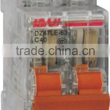 DZ47 AC active circuit breaker C45 mini circuit breaker(transparent)