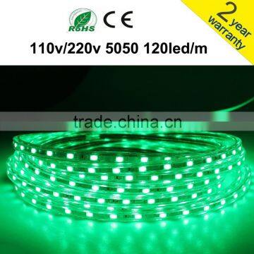 5050 30led/m 220v Flexible LED Strip CE ROHS 2years warranty