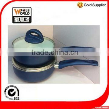 color ceramic coating sauce pan with cover