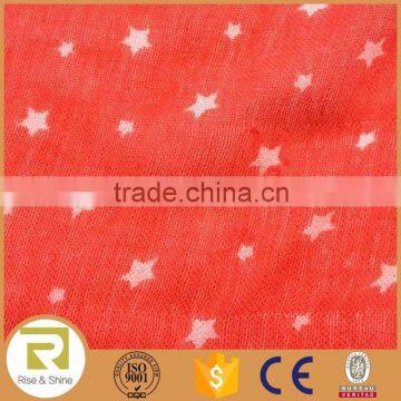 Wholesale 100% Polyester Stars Printed Fringed Shawl Scarf photo-4