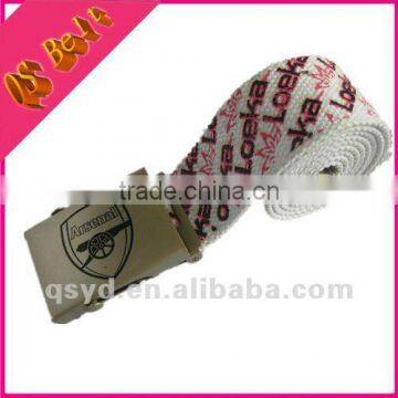 custom printing slide buckle canvas belt