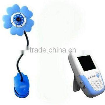 Wireless Portable Digital Color Video Baby Monitor with Blue Flower Cameras