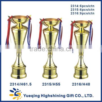 Custom gold metal trophy base award softball model trophy golden souvenir 2314 China metal trophy cup