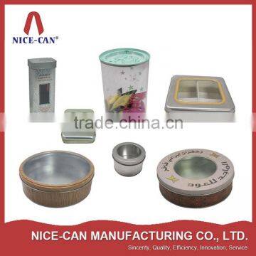 Colored metal tins with lids tin can factory