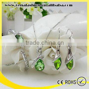 artificial imitation diamond jewelry set, gold jewelry sets