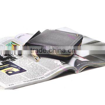 Elegant Style Women Wristlet Purse in Deep Purple Clutch Bags PU Leather Credit Card Wallet photo-5