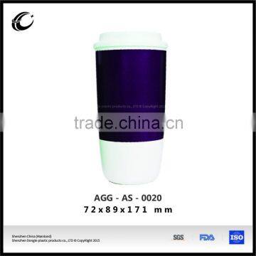 450ML Plastic thermos mug,double wall insulated plactic thermal coffee mug,bpa free Travel plastic coffee mug