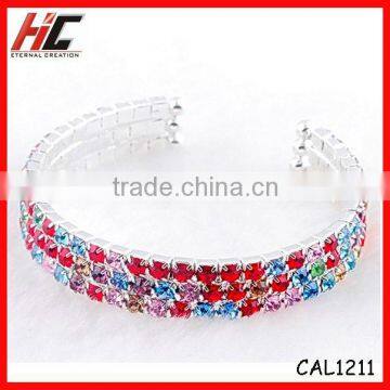 Wholesale 2013 Hot Sale New Arrival Fashoin Stylish colorful Crystal Bracelet