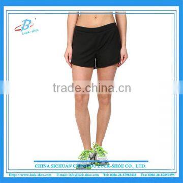 Women simple basic black plain shorts