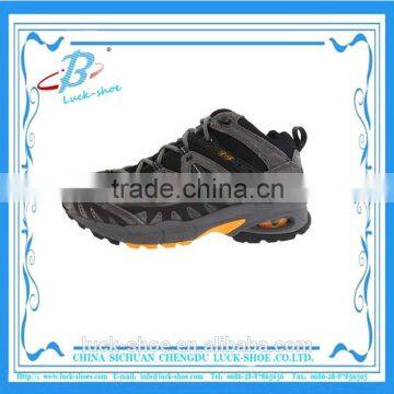 Black lace up hiking shoes for men,2016 original design for wholesale