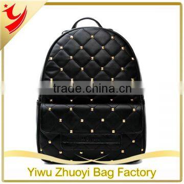 PU Material Rivet Fashion Backpack Bags for Girls