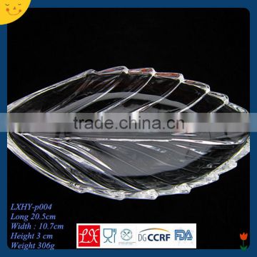 spoon fork knife tray leaf shape glass plate                        
                                                Quality Choice