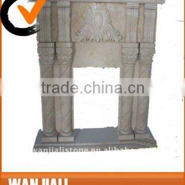 Hand Caved Marble Fireplace