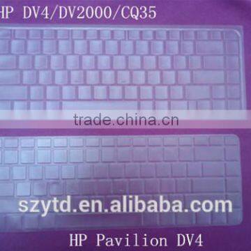 tpu transparent color laptop skin for hp