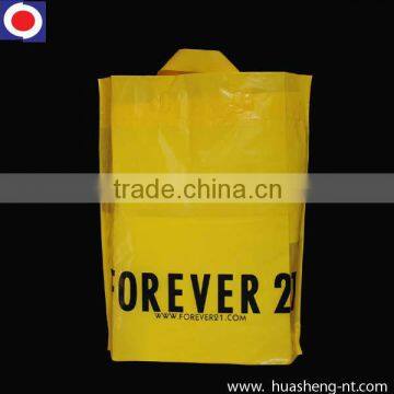 LDPE printed square bottom handle plastic bag