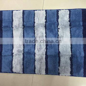 Microfiber stripe bath rugs