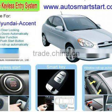 FM Car Alarm System Remote Starter Keyless Entry with Central Locking System Push Button Start Car for Hyundai Accent