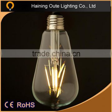 Edison shape warm white 2700K E27 6w st64 led filament bulb,LED filament bulbs.