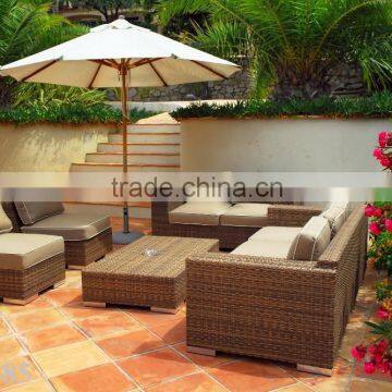 Wicker rattan sofa set - poly rattan furniture sofa - P.E rattan garden set