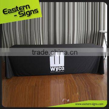 Vivid High Impact Printed Banner Washable Easy Install Polyester Square Table Cloth