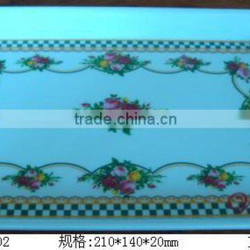 Melamine nice quality plastic restaurant serving tray