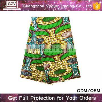 Vogue Nigerian Gele 100% Cotton African Fabric Hollandais Wax photo-3