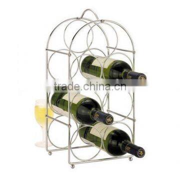 Wholesale Chrome Wire Wine Bottle Rack