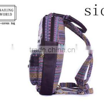 Fashionable Canvas Laptop Backpack With Handle and Shoulder Straps photo-2