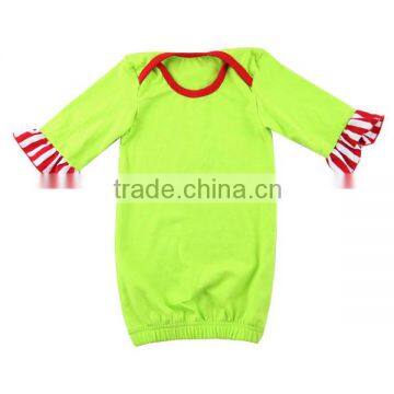 2015 Kaiyo wholesale 100% organic cotton baby clothes solid green toddler boutique carter's baby clothing evening jumpsuit