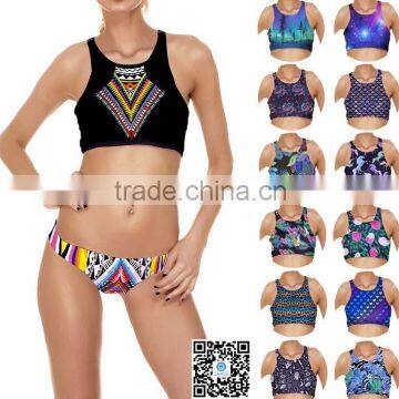 Many colors tankini swimwear thong swimsuit