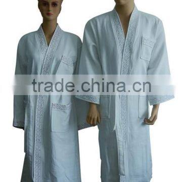 Waffle Bathrobe Double Nightgowns Hotel Sleepwear