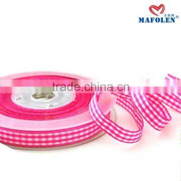 various color plaid woven ribbon for fashion clothes accessories