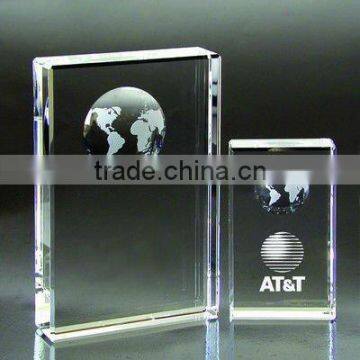 china supply crystal globe trophy for souvenir and corporation display(R-0575