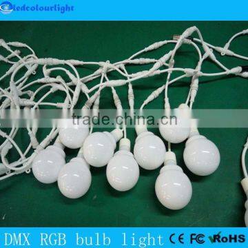 DC12V rgb rainbow string DMX addresable RGB 80mm bulb light