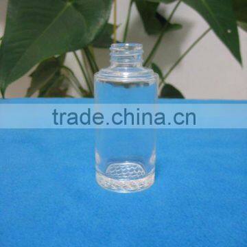 empty cosmetic clear glass skin milk bottle