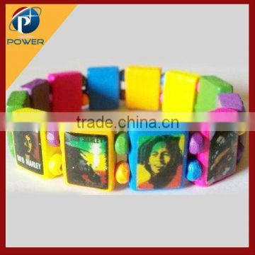 Colorful wooden bracelet