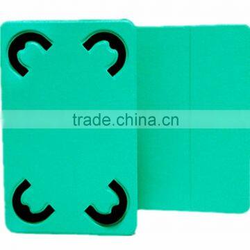 Two Side Silicone Leather Three Folder Rotating Stand Leather Case for Tablet pc photo-3