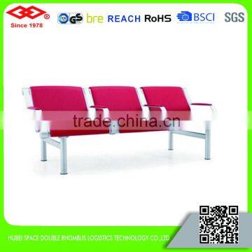 Hot sale aluminum PU cover 3 seater airport waiting chairs