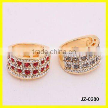 18k ruby rhinestone finger ring yiwu ring for girls